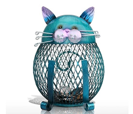 Tooarts Cat coin box Piggy bank Animal ornament