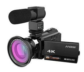 Andoer 4K 1080P 48MP WiFi Digital Video Camera
