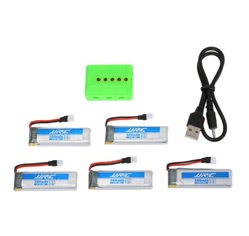 5Pcs Original JJR/C H37-0001 3.7V 500mAh  LiPo Battery and Charger Set for H37 GoolRC T37 E50 Drone 