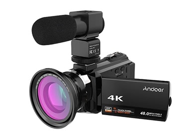 Andoer 4K 1080P 48MP WiFi Digital Video Camera