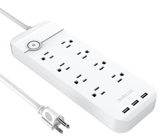 1875W Smart 8-outlet with 15.5W 3-Port USB Charger