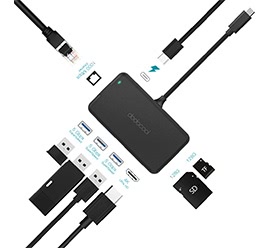 8-in-1 Multifunction USB-C Hub with Type-C Power Delivery