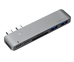 Dual USB-C Hub Multiport Adapter with Thunderbolt