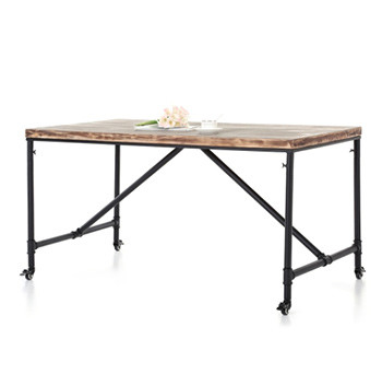 iKayaa Rustic Pine Wood Kitchen Dining Coffee Table