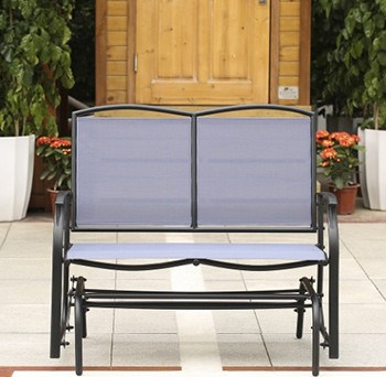 iKayaa 2 Person Patio Swing Glider Bench Chair