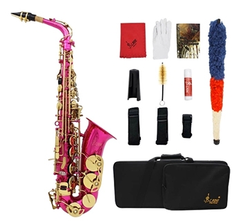 LADE Brass Engraved Eb E-Flat Alto Saxophone Sax