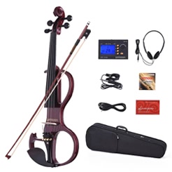 ammoon VE-207 Full Size 4/4 Solid Wood Silent Electric Violin