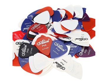 Alice AP-100P 100pcs 0.58mm/0.71mm/0.81mm Guitar Picks Plectrums Smooth ABS