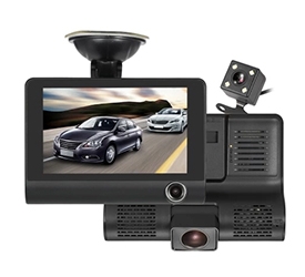 KKMOON 4" 1080P Three Lens Car DVR Dash Cam Camera Camcorder Night Vision