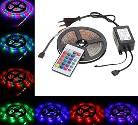 5M 270 LEDs 2835 SMD Remote Control RGB Color LED Strip Light