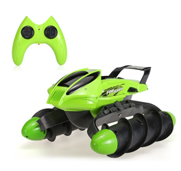 XIONGQI 989-393 2.4GHz Amphibious Stunt Waterproof Tank Boat