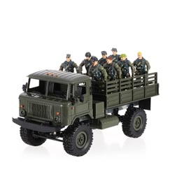 WPL B-24 1/16 Military Truck Army Car Electric Vehicle With Light Children Gift