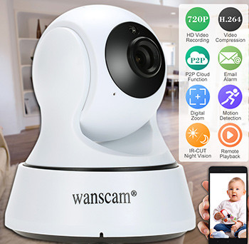 Wanscam HD 720P Megapixels Wireless WiFi Pan Tilt Network IP Cloud Indoor Camera