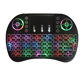 2.4GHz Colorful Backlit Wireless QWERTY Keyboard Touchpad Mouse