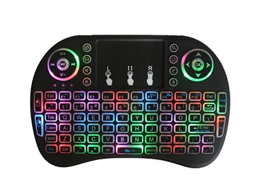 2.4GHz Colorful Backlit Wireless QWERTY Keyboard Touchpad Mouse