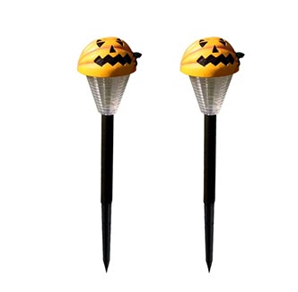 2 Packed Halloween Pumpkin/Ghost Solar Lawn Light