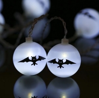 10LEDs 8.2ft Halloween Bat cadena de luz