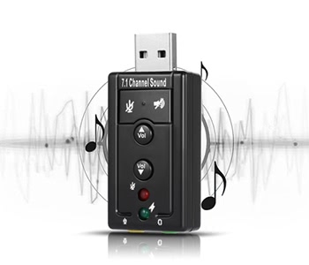 7.1 Channel USB External Sound Card 2-in-1 Audio Adapter