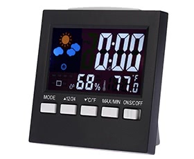 Digital LCD Thermometer Hygrometer Clock