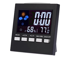 Digital LCD Thermometer Hygrometer Clock