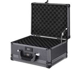 iKayaa Double Sided Aluminum Pistol  Case