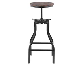 iKayaa Height Adjustable Swivel Bar Stool