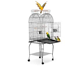 iKayaa Wrounght Iron Bird Parrot Cage