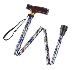 Aluminum Folding Cane Height Adjustable Walking Stick Anti-Slide