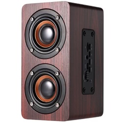 W5 Red Wood Grain Speaker Bluetooth 4.2