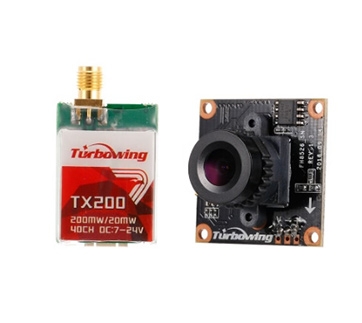 Turbowing TX200 200mW/20mW FPV Transmitter 5.8G 40CH with 900TVL Camera&nbsp;
