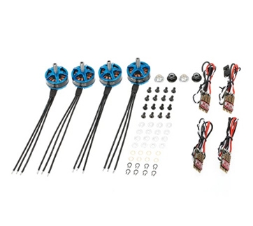 2 Pairs SUNNYSKY R2205 2500KV CW CCW Brushless Motor and 4pcs R25 2-4S BLHeli_S 25A ESC Combo