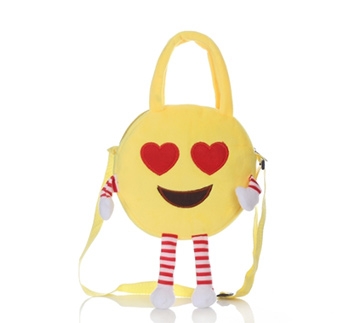 Cute Emoji Emoticon Shoulder Bag Backpack Satchel Lovely Plush