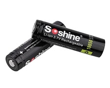 Soshine 2pcs 18650充電式リチウム電池