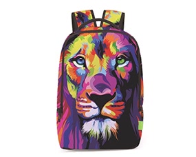 Fashion 3D Animals Lion Pattern Printed Backpack