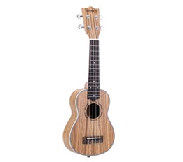 ammoon Zebrawood 21" Acoustic Ukulele 15 Fret 4 Strings Stringed Musical Instrument