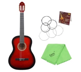 39" 6-String Solid Wood Basswood Classical Guitar 19 Frets Nylon Copper Alloy String for Music Lover Student Beginner