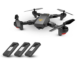 VISUO XS809HW Selfie Drone WIFI FPV RC Quadcopter Fly More Combo - RTF