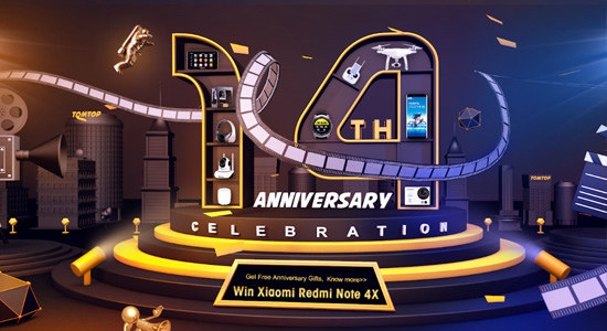 Tomtop 14th Anniversary Celebration Countdown Tomtop 14th Anniversary Celebration Countdown