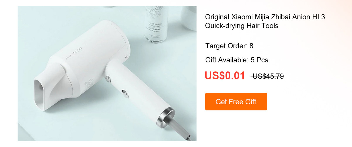 Original Xiaomi Mijia Zhibai Anion HL3 Quick-drying Hair Tools