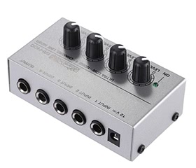 MX400 Ultra-compact Low Noise 4 Channels Line Mono Audio Mixer