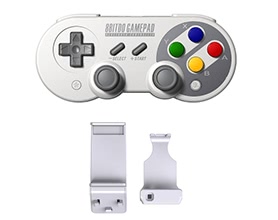8Bitdo SF30Pro Wireless Game-controller + X Mecha Stretch-fixing Game Handle Holder Set