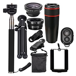 10PCS 12X Telephoto Universal Mobile Phone Lens Kits
