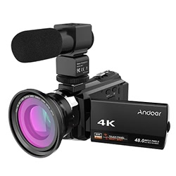 Andoer 4K 1080P 48MP WiFi Digital Video Camera
