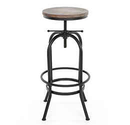 iKayaa Industrial Style Swivel Bar Stool
