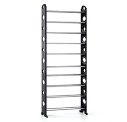 iKayaa Portable 10 Tier Standing Shoe Rack Organizer