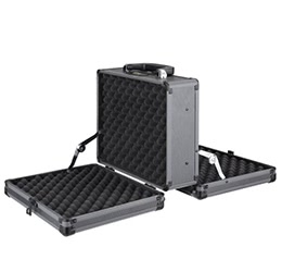 iKayaa Double Sided Aluminum Hard Pistol Handgun Case
