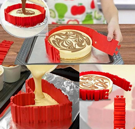 La muffa della torta del silicone del grado del cibo del serpente 4pcs