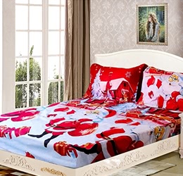 3pcs/set Christmas Santa Bedding Set