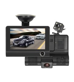 KKMOON 4" 1080P Three Lens Car DVR Dash Cam Camera Camcorder Night Vision