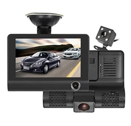 KKMOON 4" 1080P Three Lens Car DVR Dash Cam Camera Camcorder Night Vision